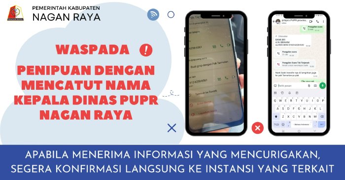 Nama Kepala Dinas PUPR Nagan Raya dicatut untuk Penipuan melalui WhatsApp