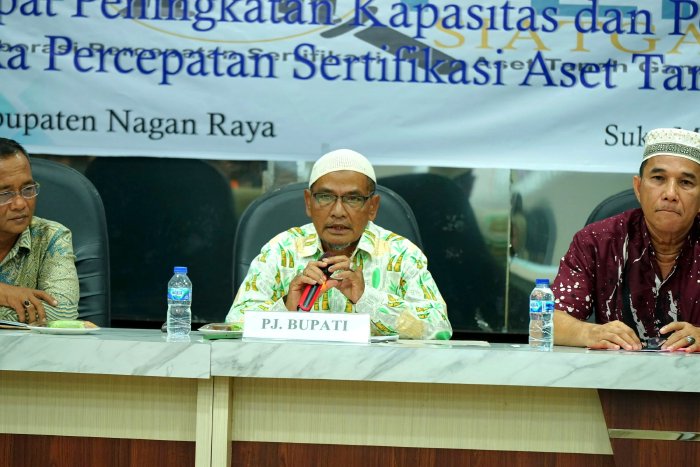 Dinas Pertanahan Nagan Raya Gelar Rapat Peningkatan Kapasitas Keuchik dalam Rangka Percepatan Sertifikasi Aset Tanah Gampong