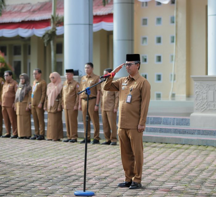 Pj Bupati Nagan Raya Pimpin Apel Netralitas ASN di Pilkada 2024