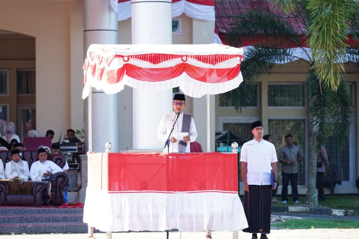 Pj Bupati Nagan Raya Pimpin Upacara Hari Santri Nasional Tahun 2024