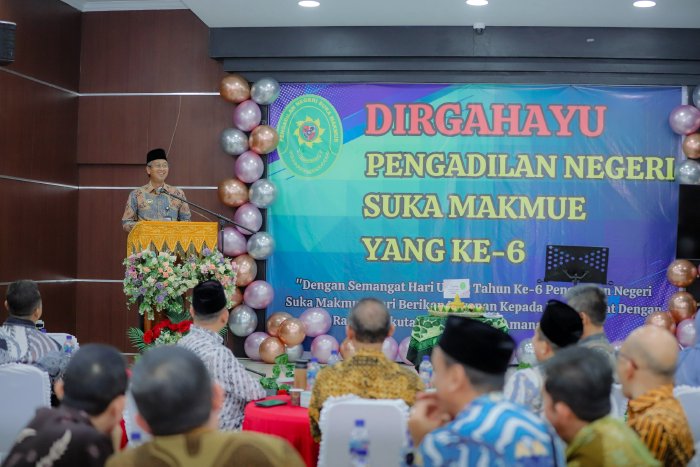 Pj Bupati Iskandar Hadiri HUT ke-6 Pengadilan Negeri Suka Makmue