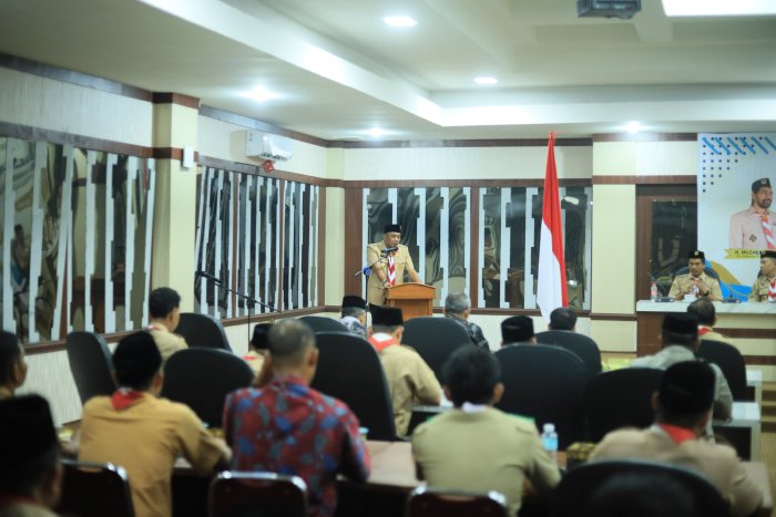 Wabup Nagan Raya Buka Muscab Gerakan Pramuka V Tahun 2025